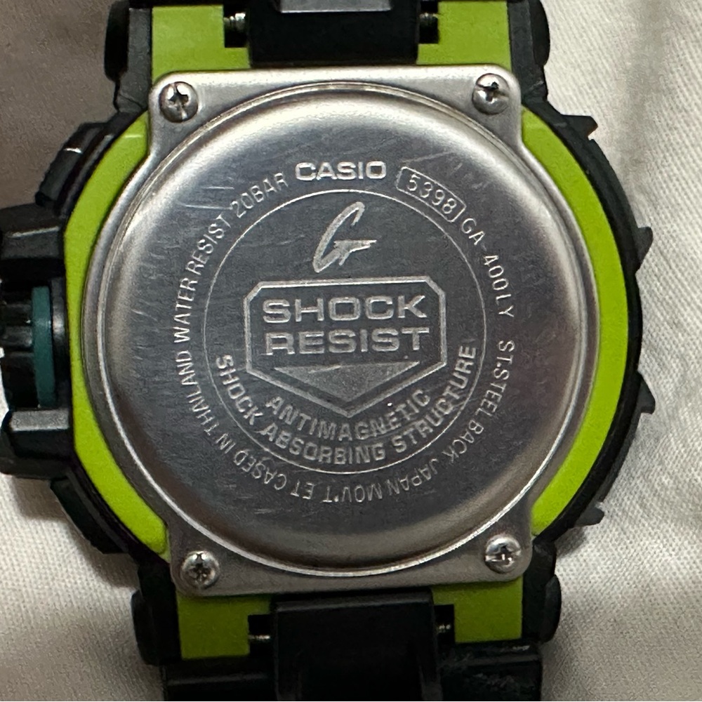 Casio G-Shock Black and Lime Green Watch - Picture 2 of 4